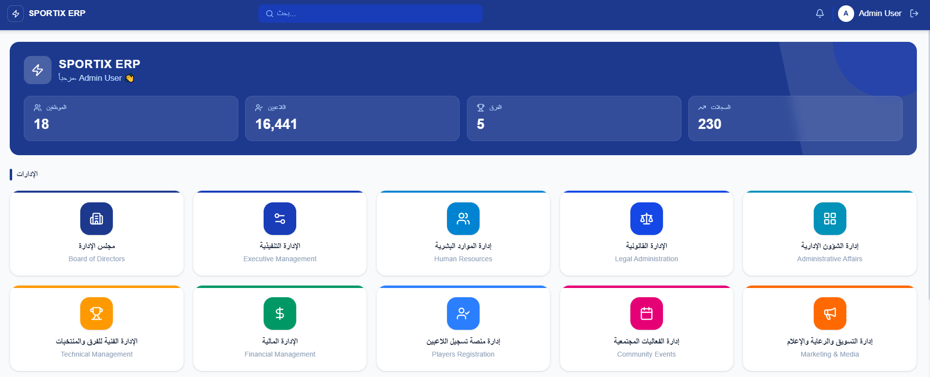 Sportix ERP